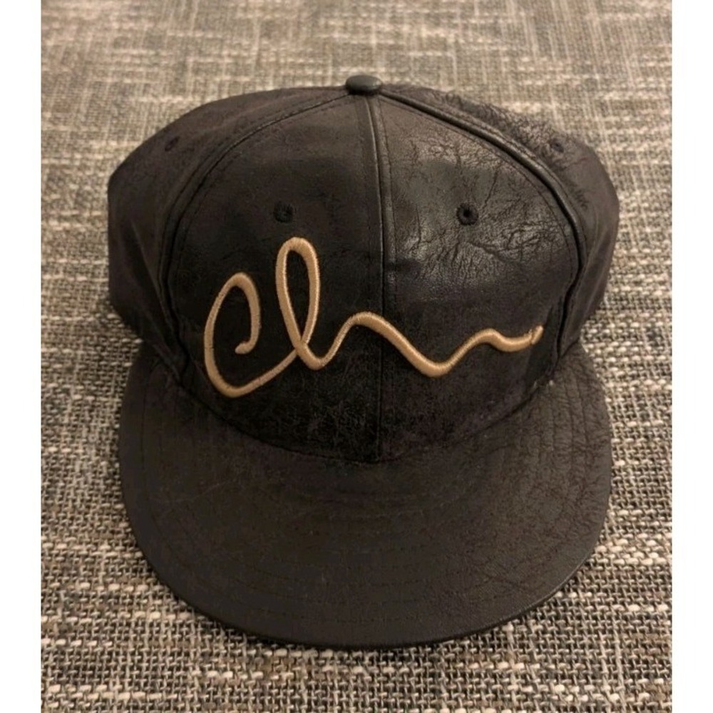 Elm Company Embroidered LEATHER  LIMITED FITTED HAT 7 1/2